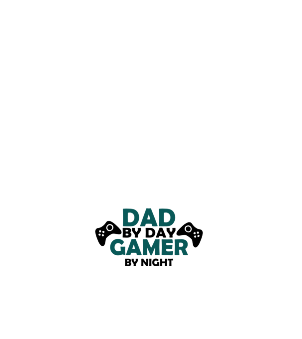 Dad by day gamer by night model alb pe tricou