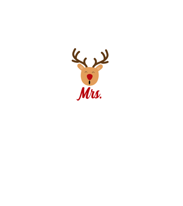 Mrs Reindeer christmas couple model gri pe tricou