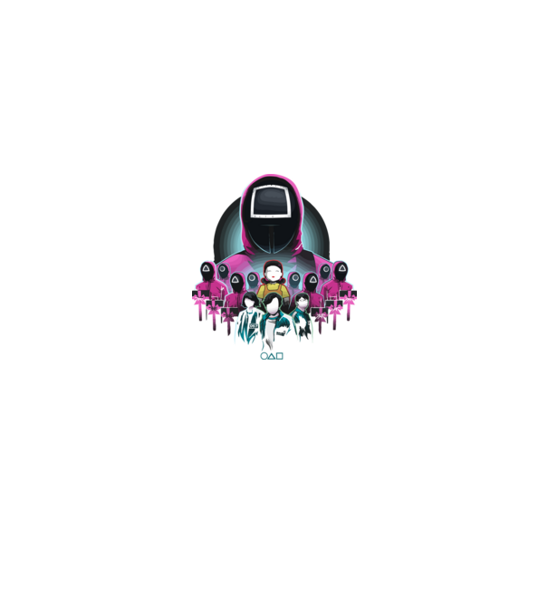 squid game crew model negru pe tricou