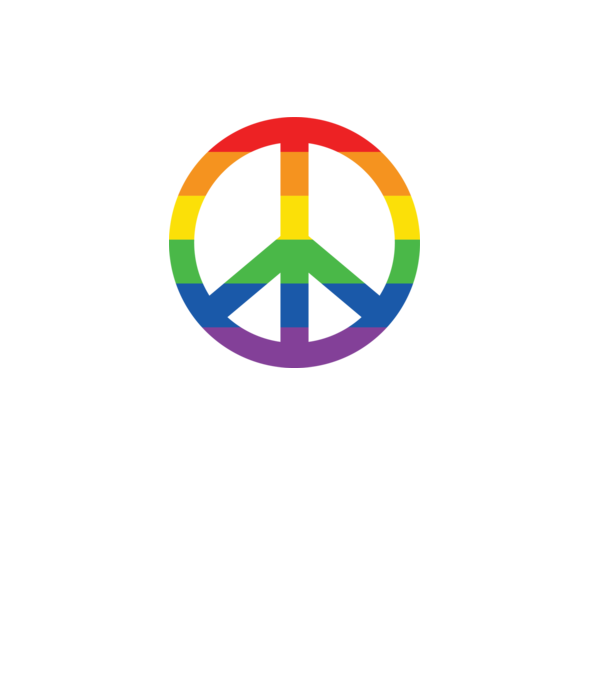 Peace pride model alb pe tricou