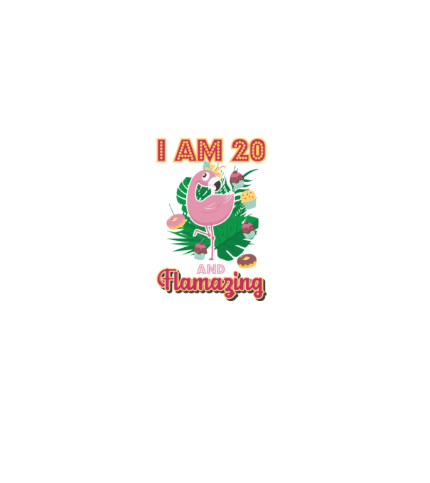 FLAMAZING Birthday 20 Years old model alb pe tricou