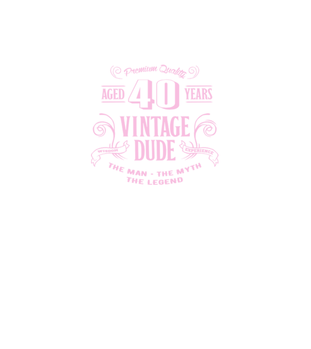 Vintage Dude - 40 model gri închis pe tricou