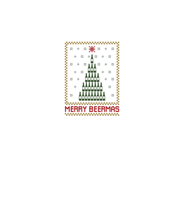 Merry Beermas model negru pe tricou