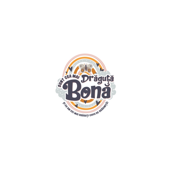 Sunt cea mai drăguță bonă! ... și eu am cei mai drăguți copii de grădiniță! model alb pe tricou