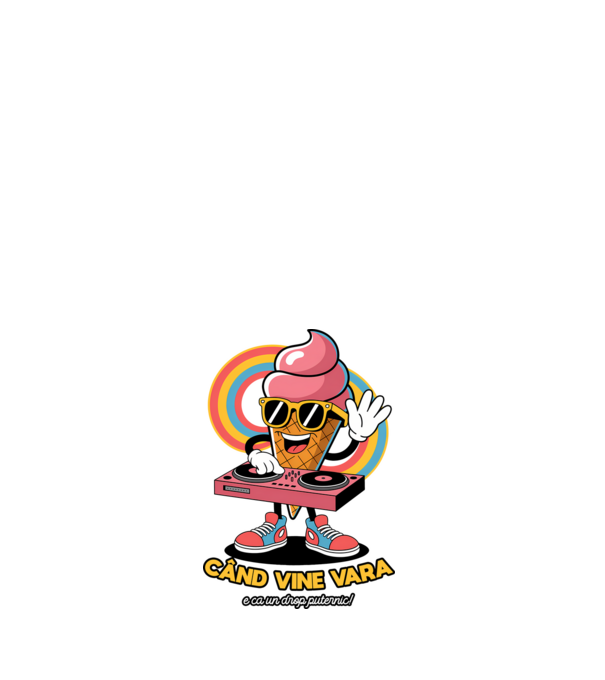 Când vine vara, e ca un drop puternic! model alb pe tricou