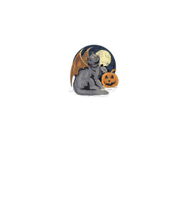 Halloween cica model negru pe tricou