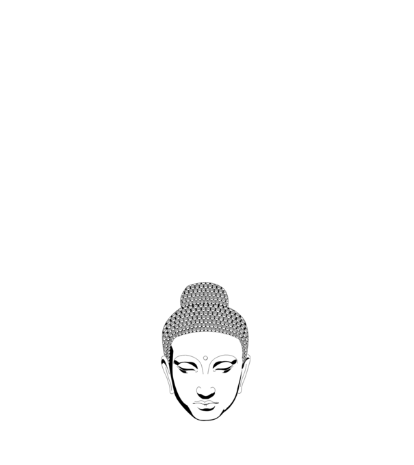 buddhas head model negru pe tricou