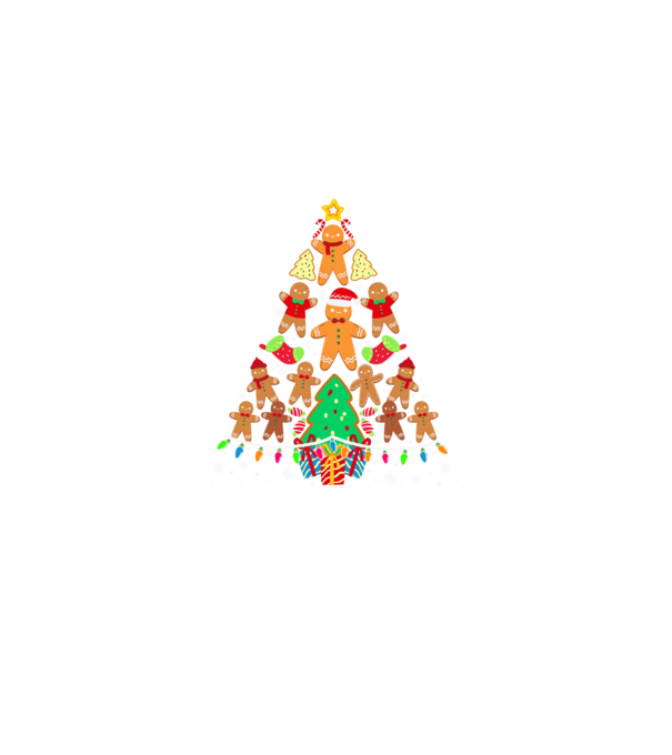 Cookie christmas tree model negru pe tricou