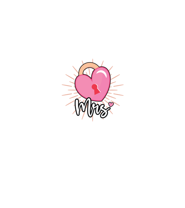 Mrs key to the heart model negru pe tricou