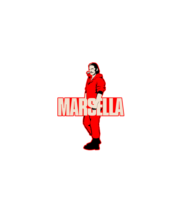 mareille la casa de papel model negru pe tricou