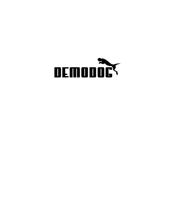 demodog logo black model alb pe tricou