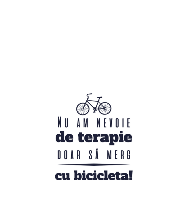 nu am nevoie de terapie, doar să merg cu bicicleta model nisipiu pe tricou