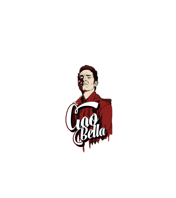 ciao bella berlin model alb pe tricou