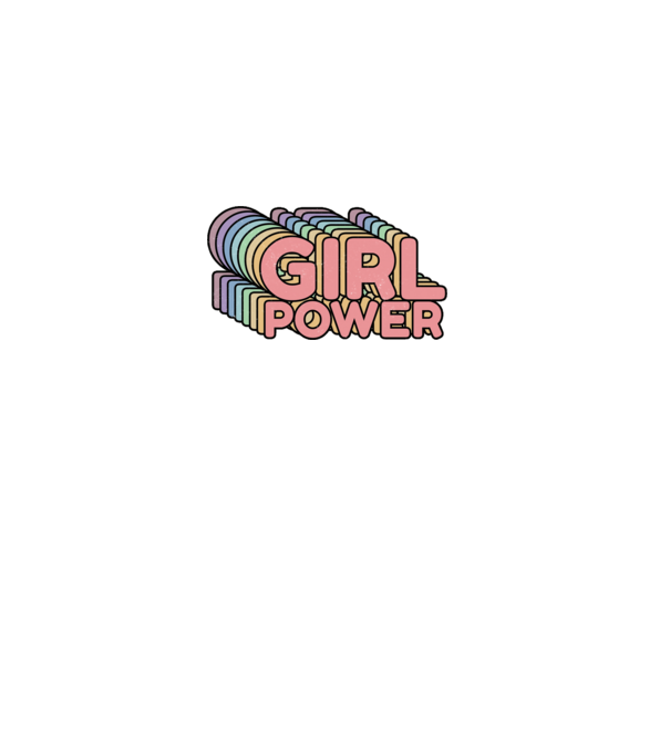 Girl power model gri pe tricou