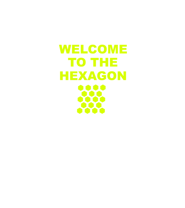 Welcome to the hexagon model bordo pe tricou