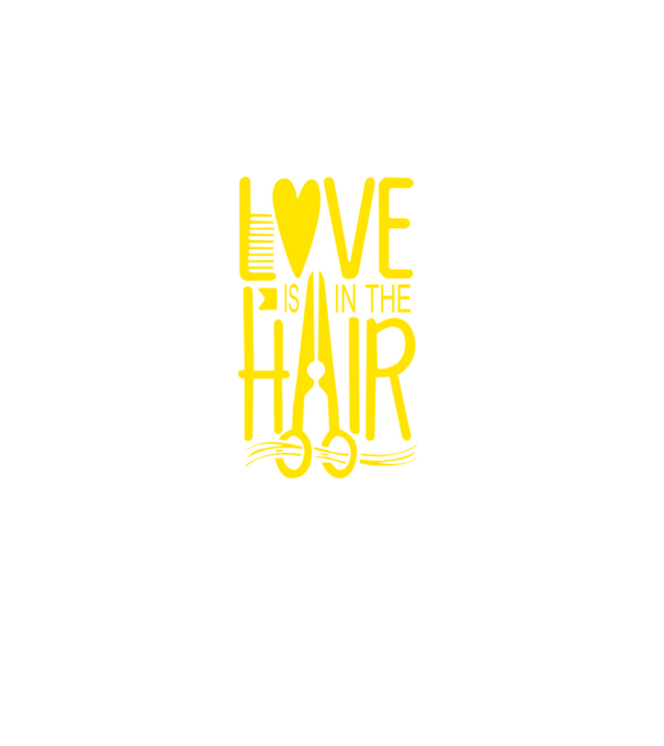Love is in the hair model negru pe tricou