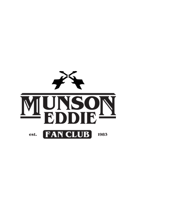 eddie munson fan club model albastru deschis pe tricou