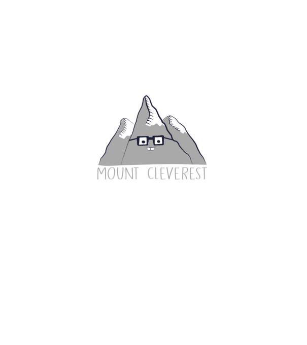 Mount cleverest model negru pe tricou