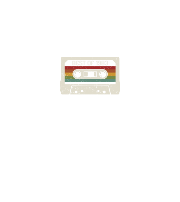 retro tape 1983 vintage model negru pe tricou