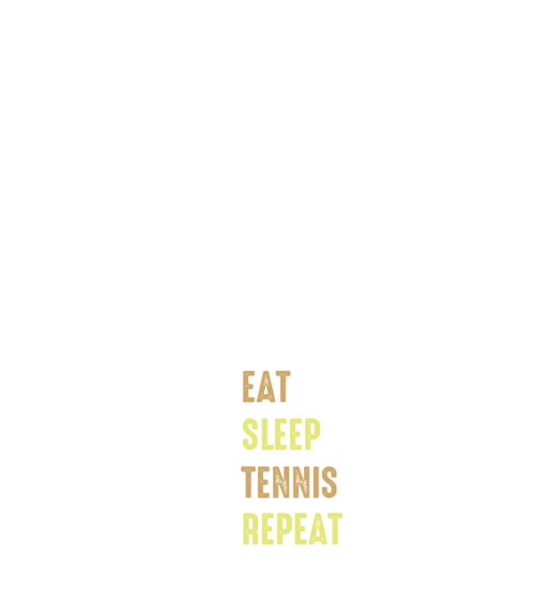 eat sleep tennis repeat model alb pe tricou