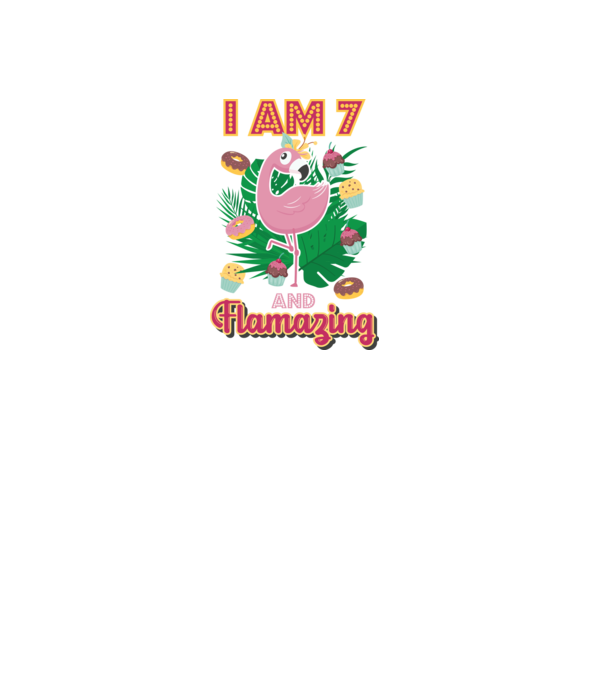 FLAMAZING Birthday 7 Years old model alb pe tricou