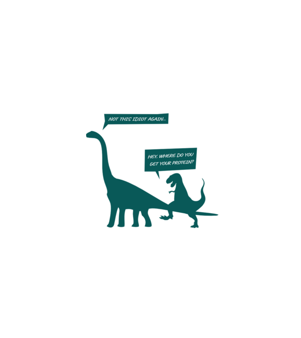 idiot dinosaur vegan model gri pe tricou