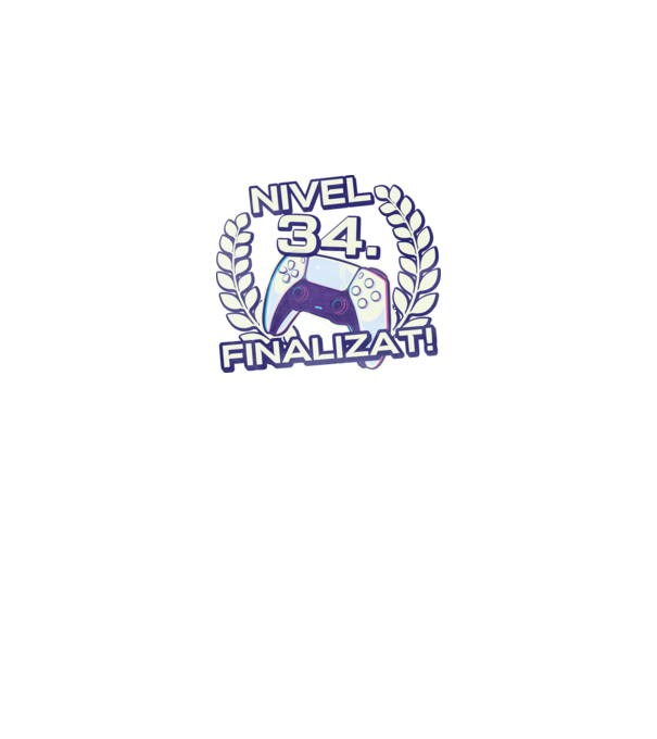Nivel 34 finalizat! model negru pe tricou