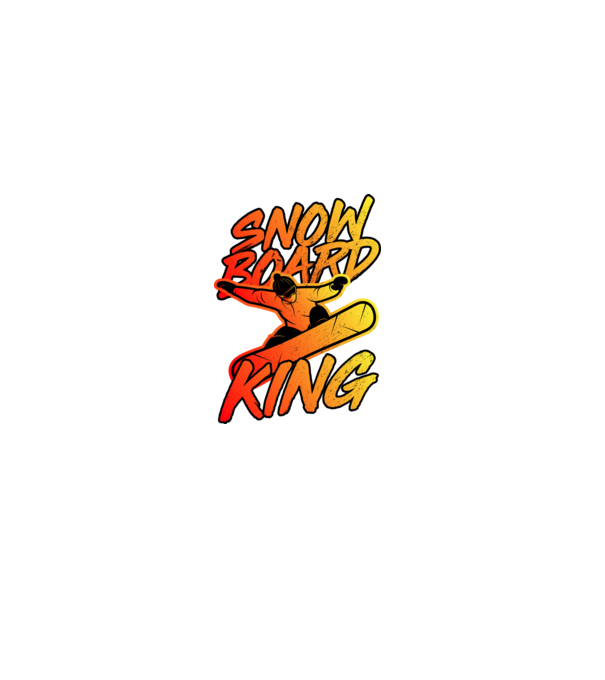 snowboard king model negru pe tricou