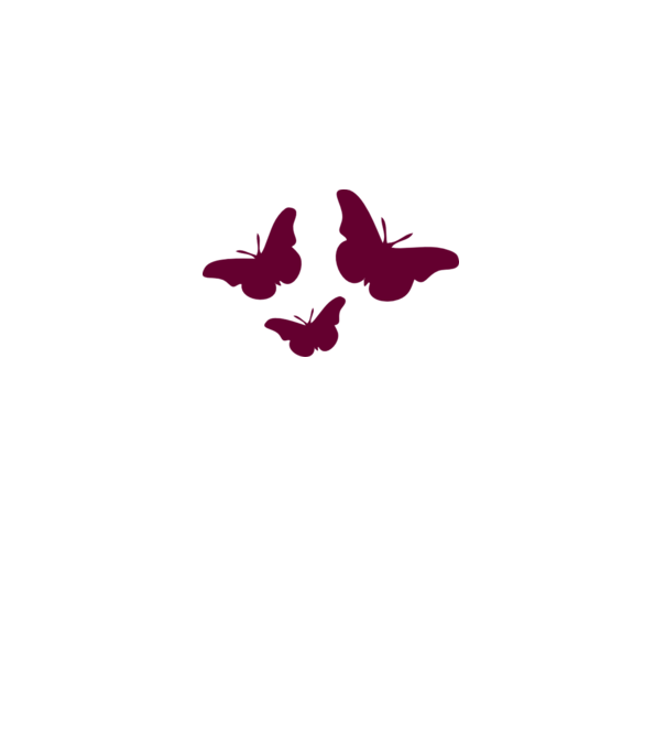 Butterflies model alb pe tricou