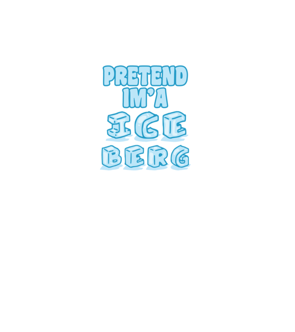 Iceberg carnaval model alb pe tricou