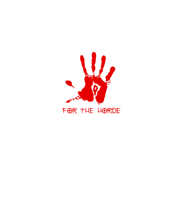 For The Horde Hand model negru pe tricou