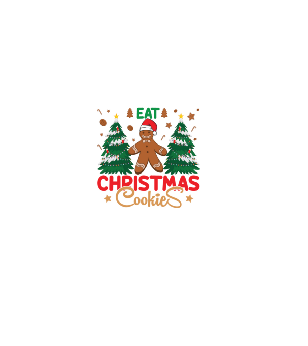 Life is short - eat christmas cookies model negru pe tricou