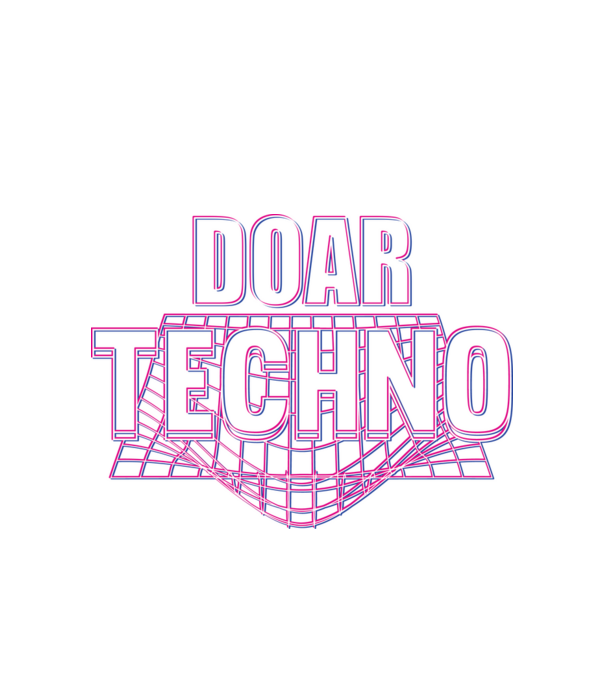 Doar techno model alb pe tricou