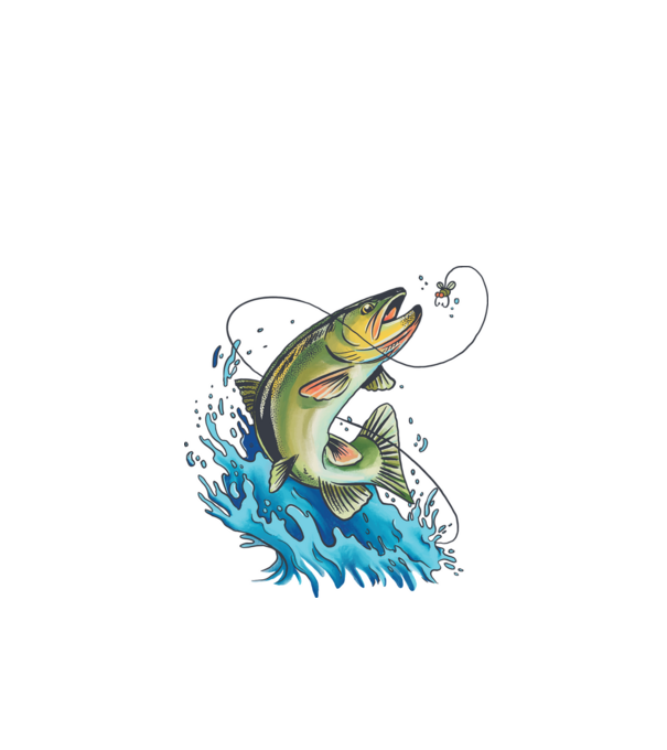Fish model alb pe tricou