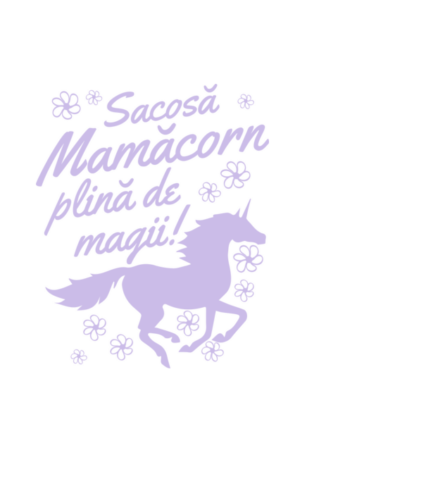 Sacoșă mamăcorn plină de magii! model negru pe tricou