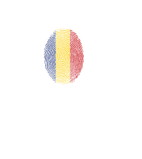 România fingerprint model negru pe tricou