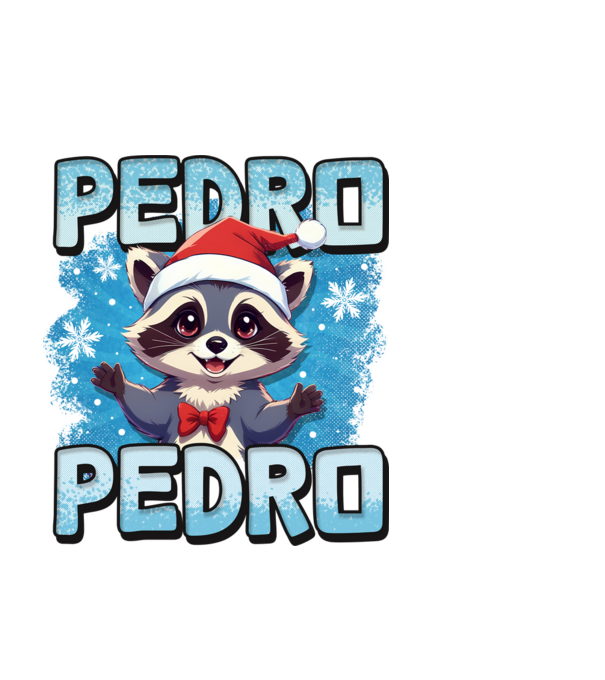Pedro pedro retro xmas model negru pe tricou