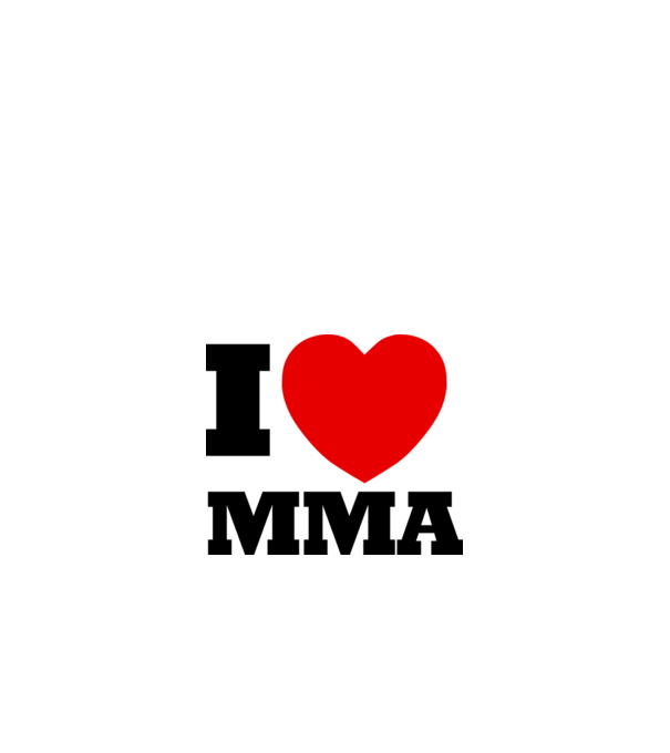MMA LOVE model alb pe tricou