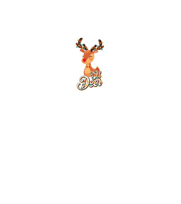 Oh deer model negru pe tricou