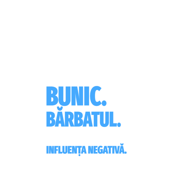 Bunic model negru pe tricou