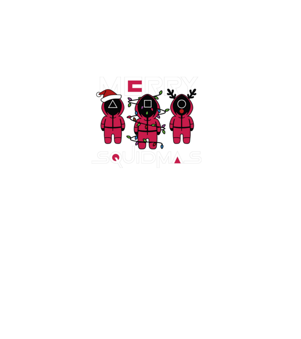 Merry squidmas model negru pe tricou