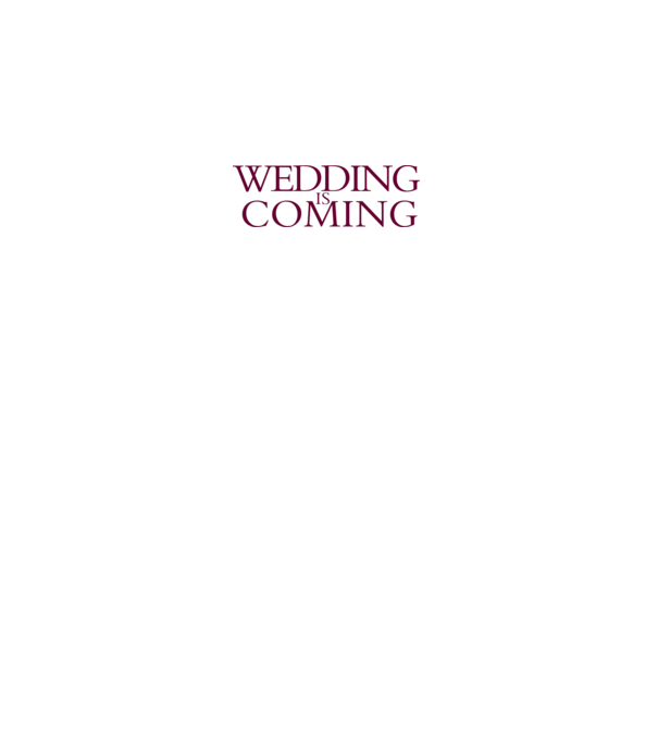 Wedding is coming model alb pe tricou