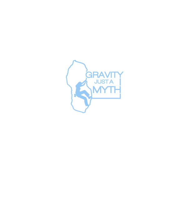 Gravity just a myth model negru pe tricou