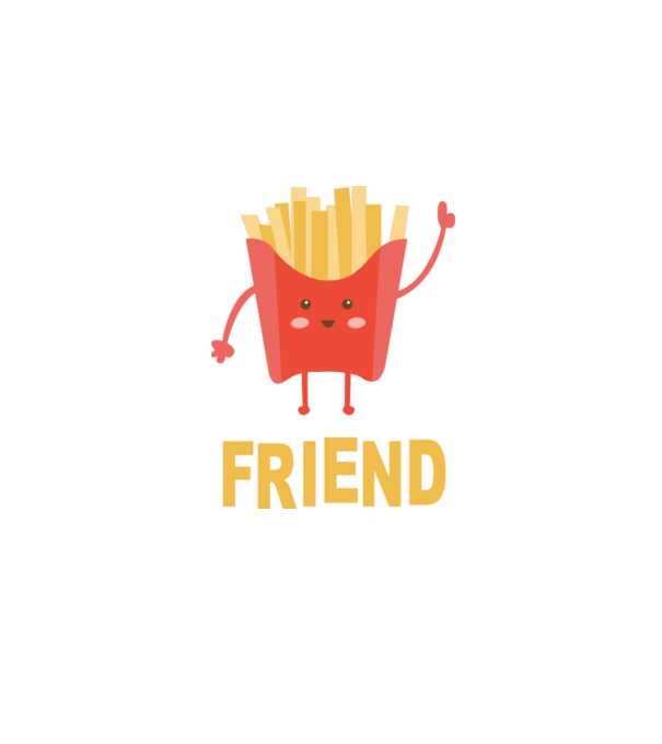 Friends cartofi model alb pe tricou