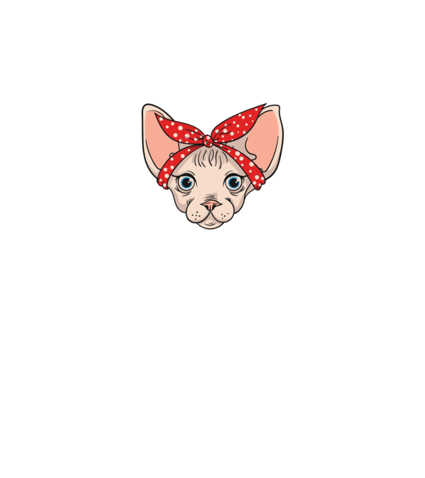 sphynx mom model negru pe tricou