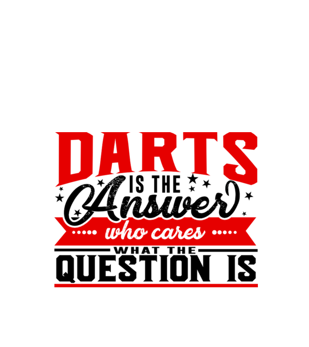 Sport is the answer DARTS model alb pe tricou