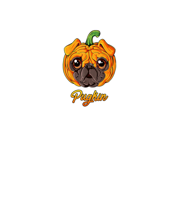 Pugkin model negru pe tricou