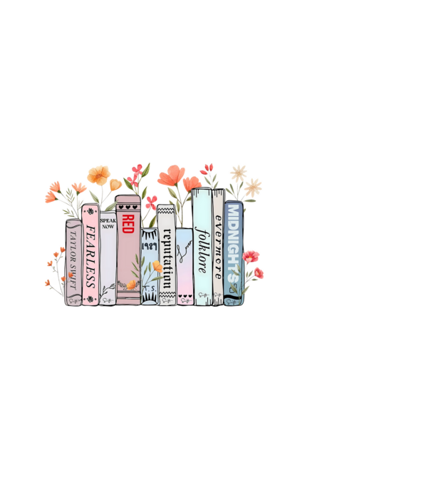 Eras tour books color model negru pe tricou