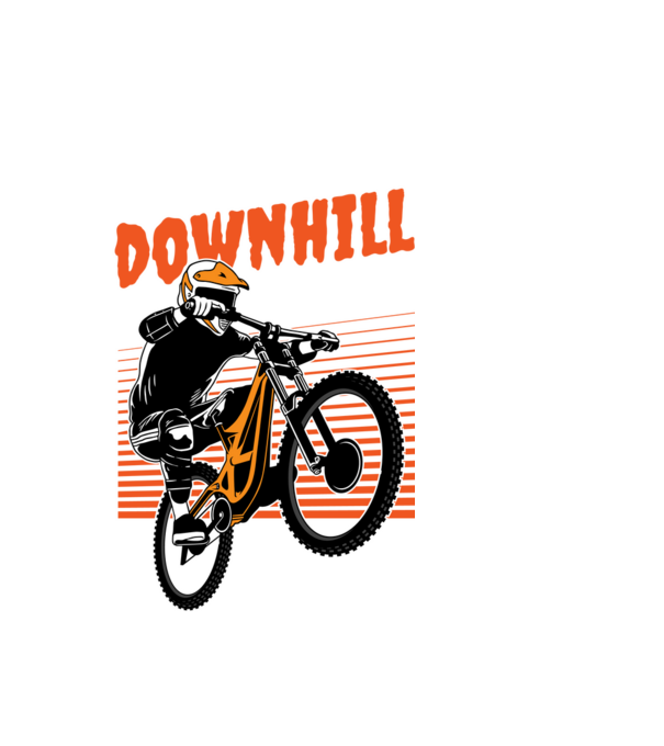 TR Downhill model alb pe tricou