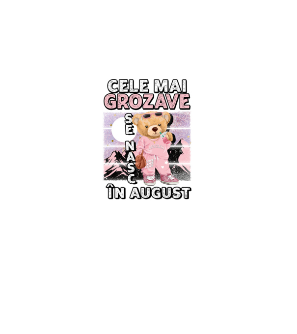 RETRO teddy fetişcană AUGUST model negru pe tricou